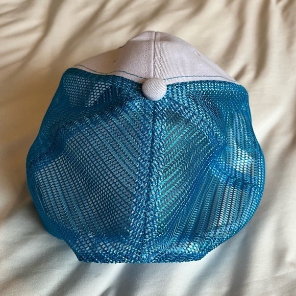 NWOT Cabela's Teal and White Trucker Style Snapback Cap Hat OS - Picture 3 of 7